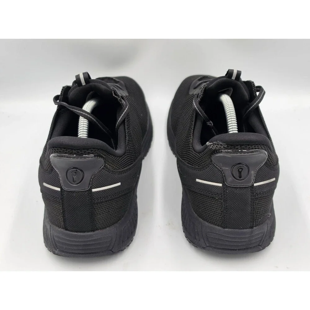 Orthofeet Yari Men’s Walking Shoes Black Grey Size 9 EE Wide Diabetic Comfort